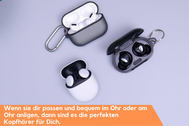 drei verschiedene Bluetooth Kopfhörer zu sehen drei verschiedenartige Bluetooth Kopfhörer vorgestellt