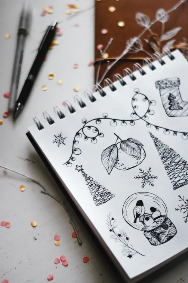 Zeichnung mit Graphitpapier Graphitpaier Zeichnung