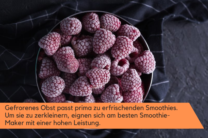 Gefrorene Himbeeren in einer Schale