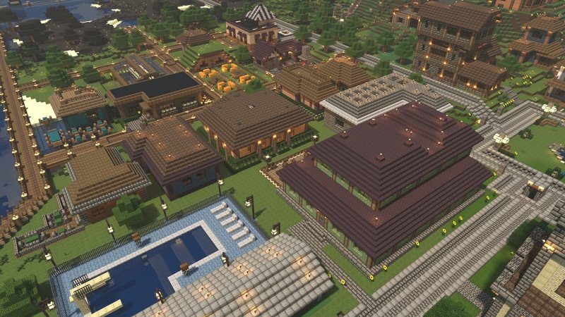 Minecraft Spielwelt Eine in Minecraft erstellte Spielwelt