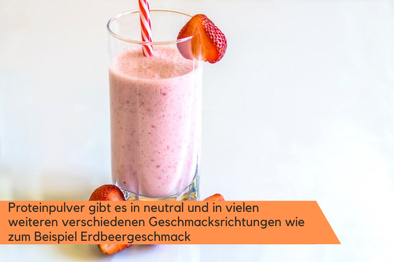 Proteindrink mit Erdbeergeschmack