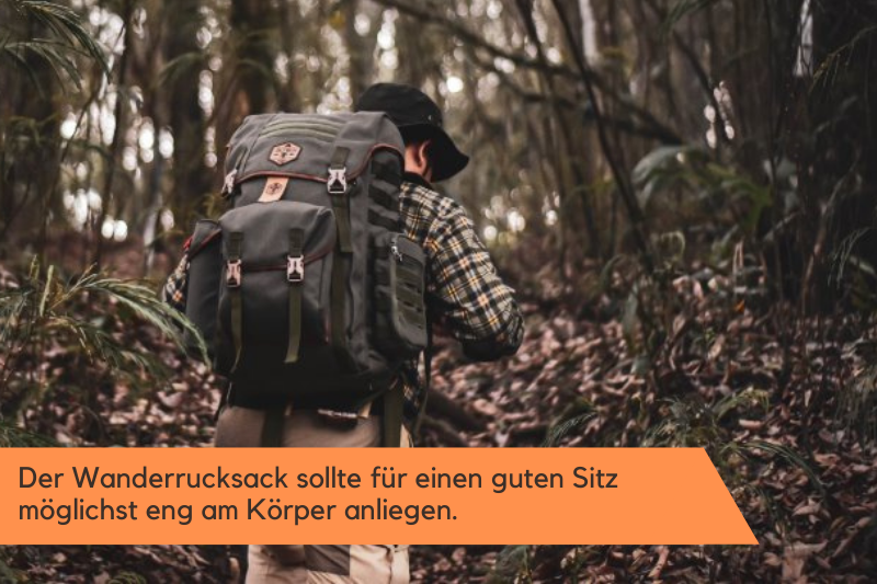 Der passende Sitz des Wanderrucksacks Wanderrucksack im Test Guter Sitz des Rucksacks