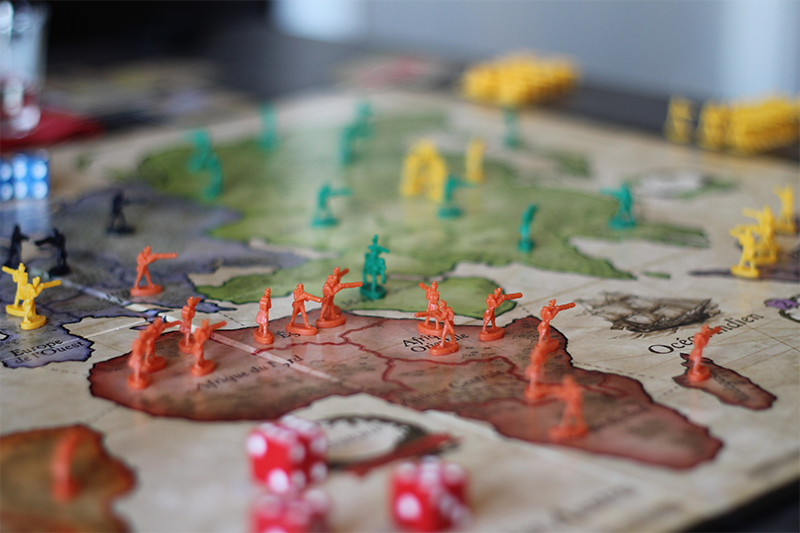 Spielbrett mit Soldaten