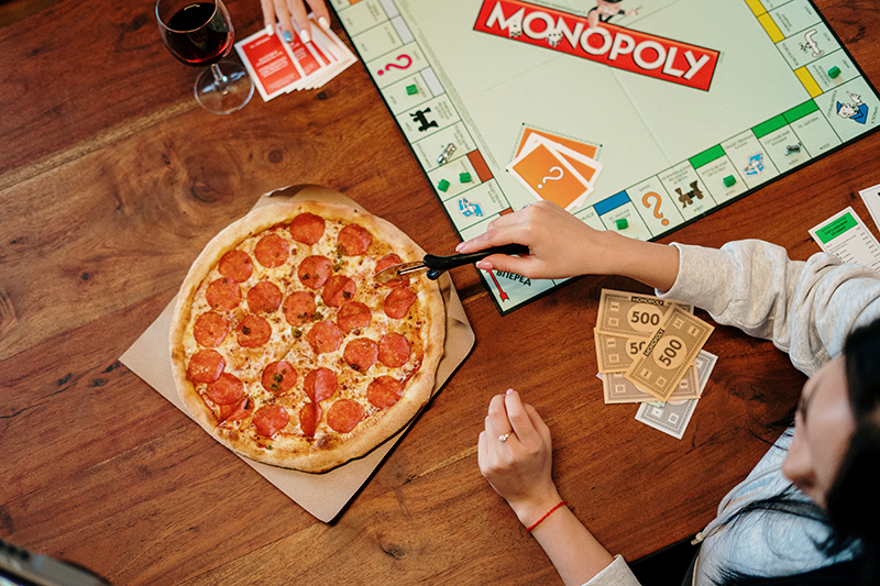 Monopoly mit Pizza