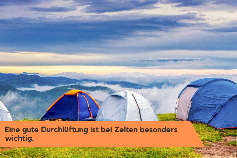 Wurfzelte beim Campen