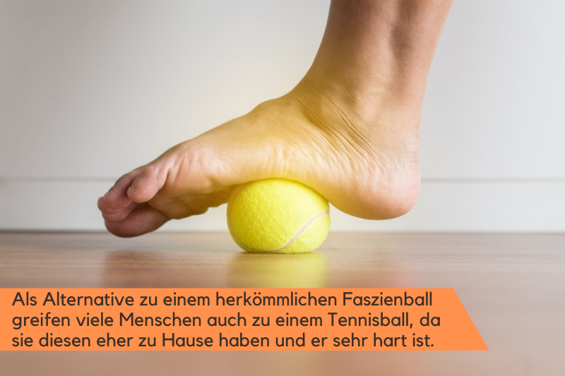 Tennisball als Alternative zum Faszienball