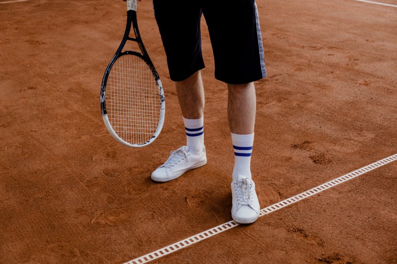 Tennisschuhe beim Tennistraining